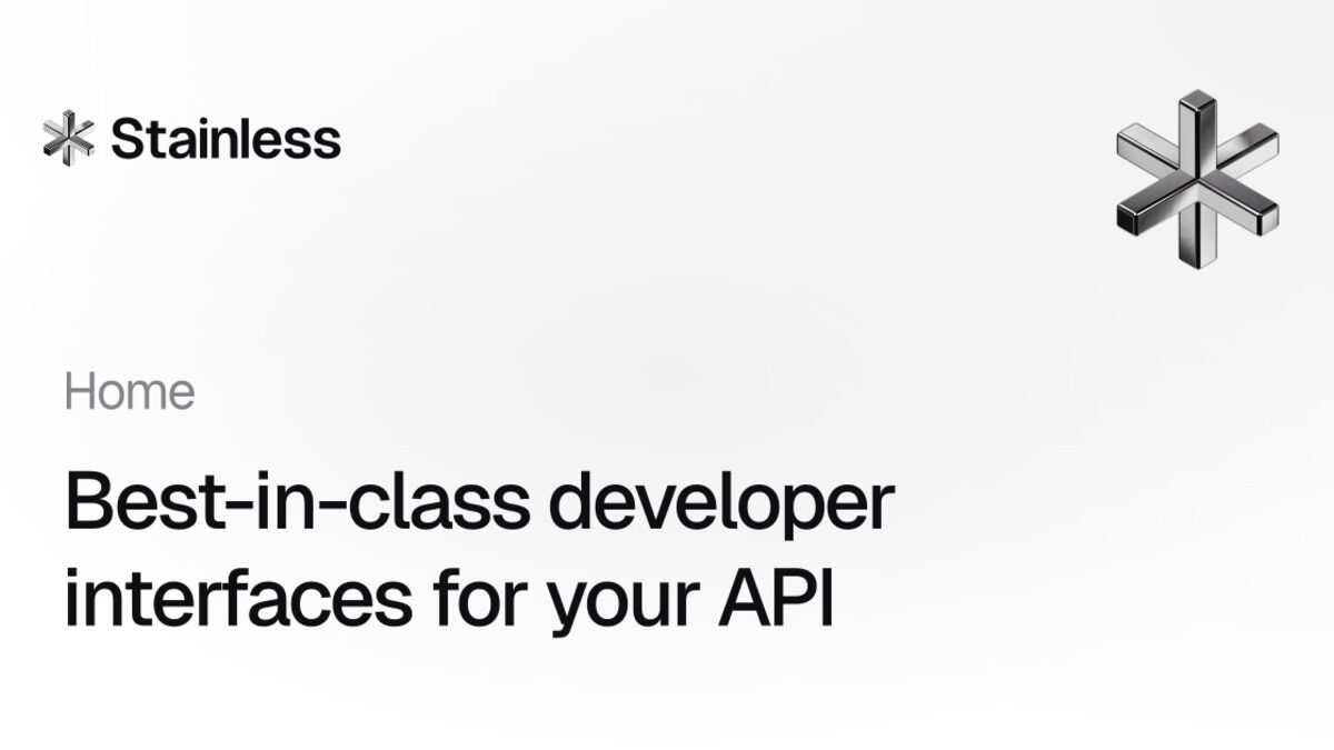 Stainless developer-tools branding, the SDK-generation startup Anthropic acquired.