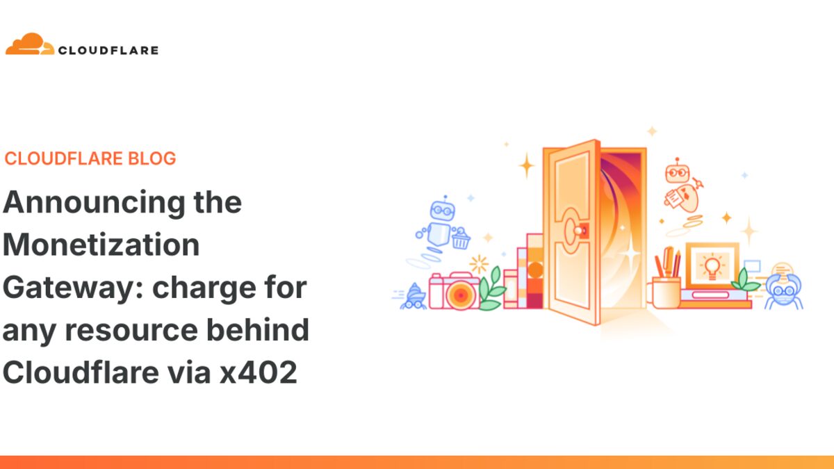 Cloudflare blog share card announcing the Monetization Gateway and x402 payments