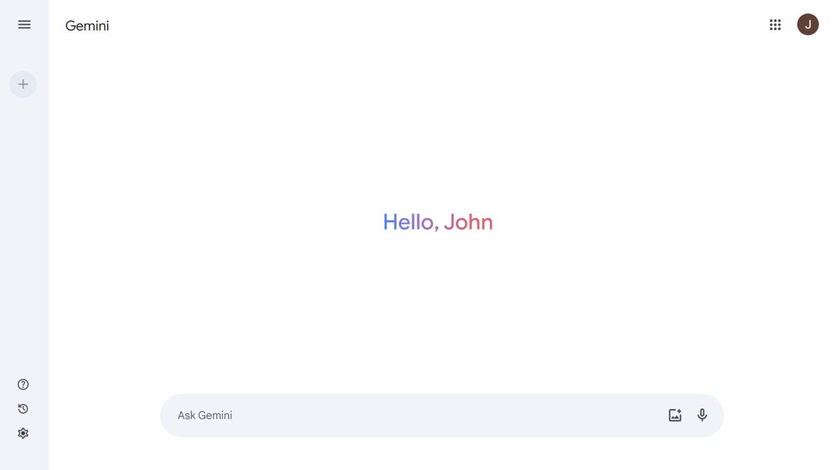 Google Gemini chat interface shown on screen