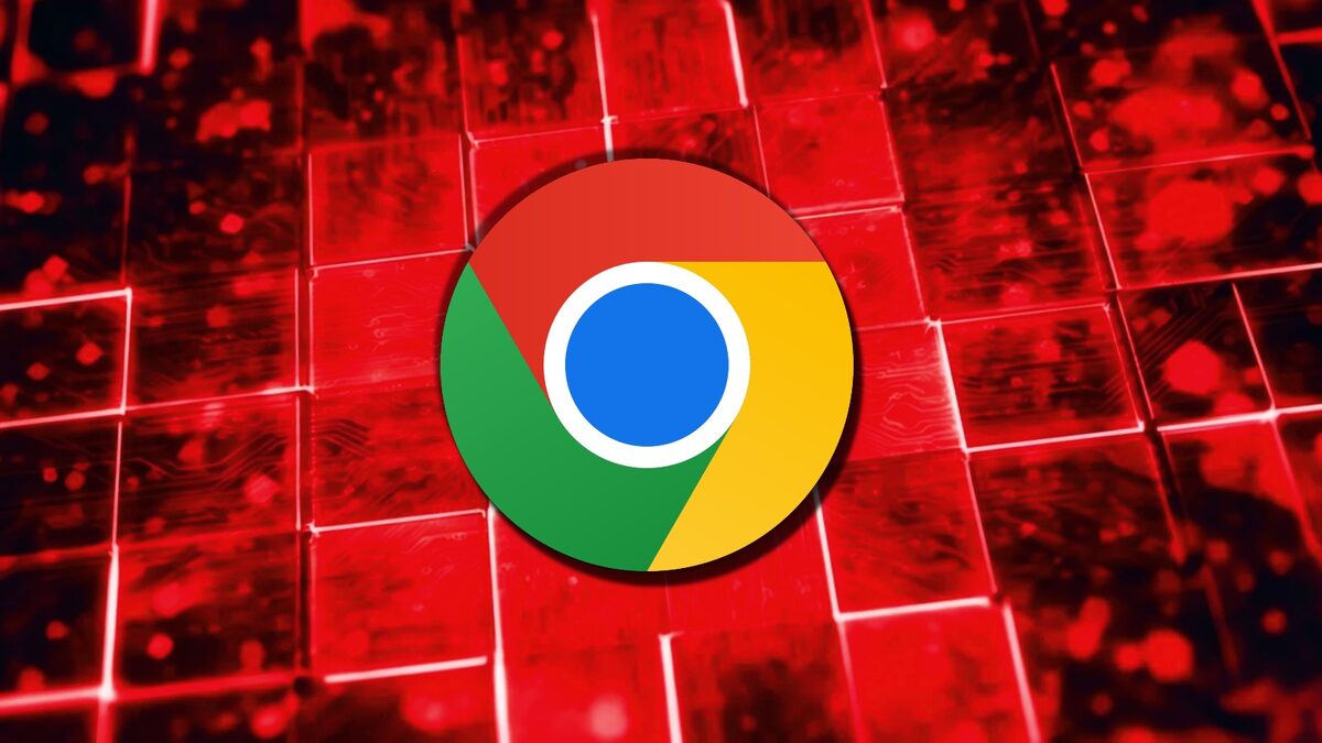 Google Chrome logo on a dark background