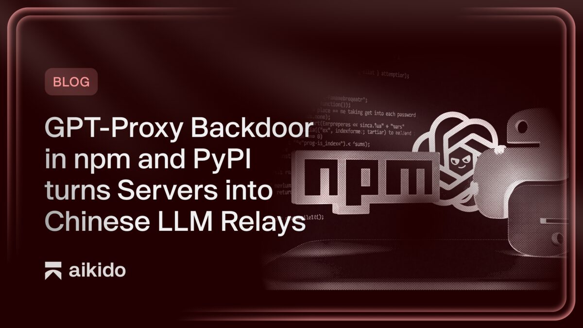 Aikido Security illustration of the GPT-Proxy backdoor.