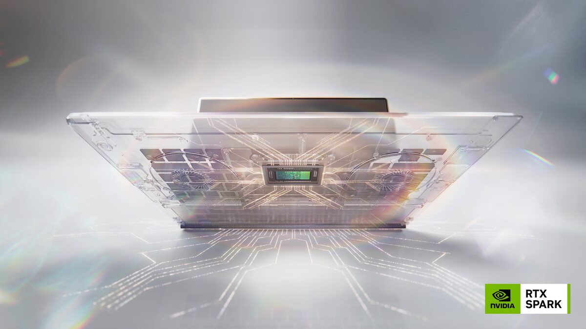 Nvidia RTX Spark laptop shown at the Windows AI PC announcement