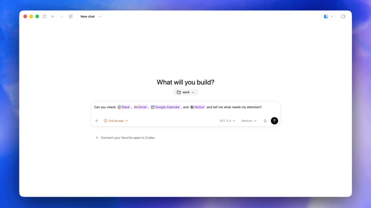 Screenshot of the updated OpenAI Codex Mac app with background computer-use panel