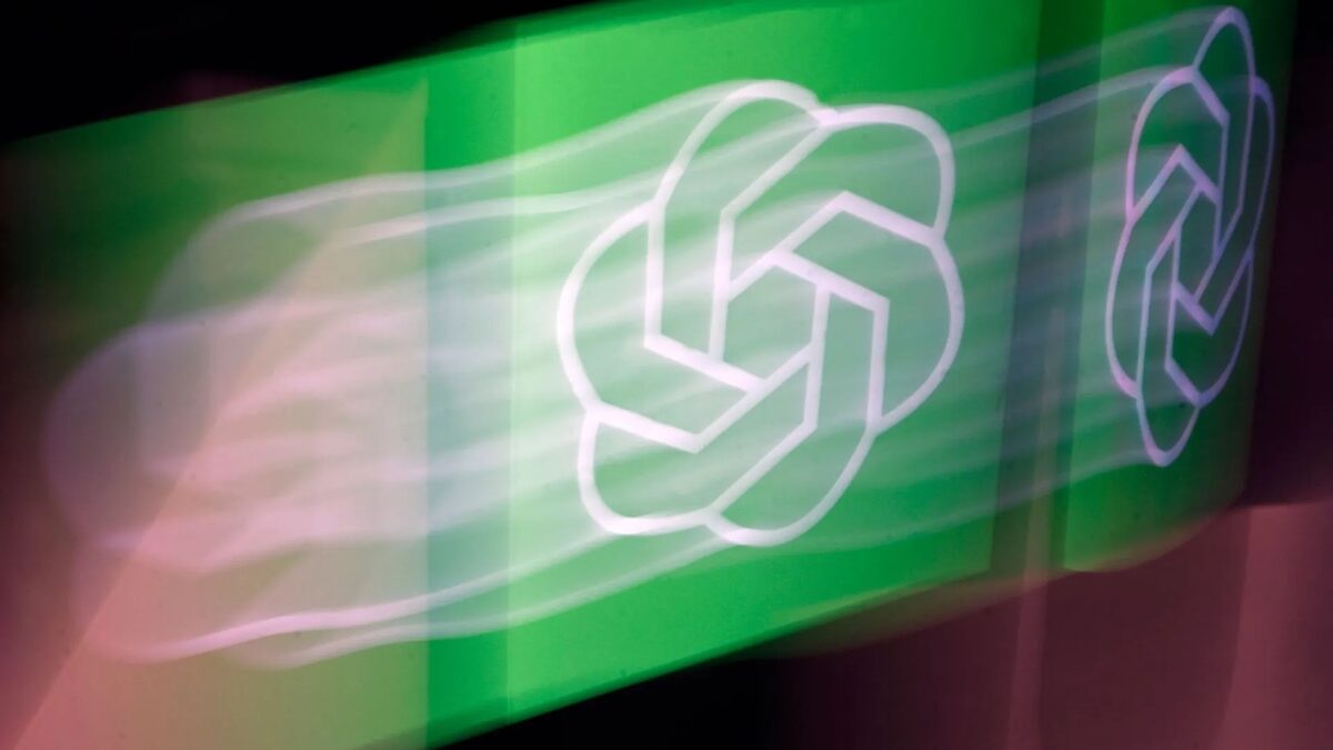 Abstract visualization of cybersecurity and AI defense systems