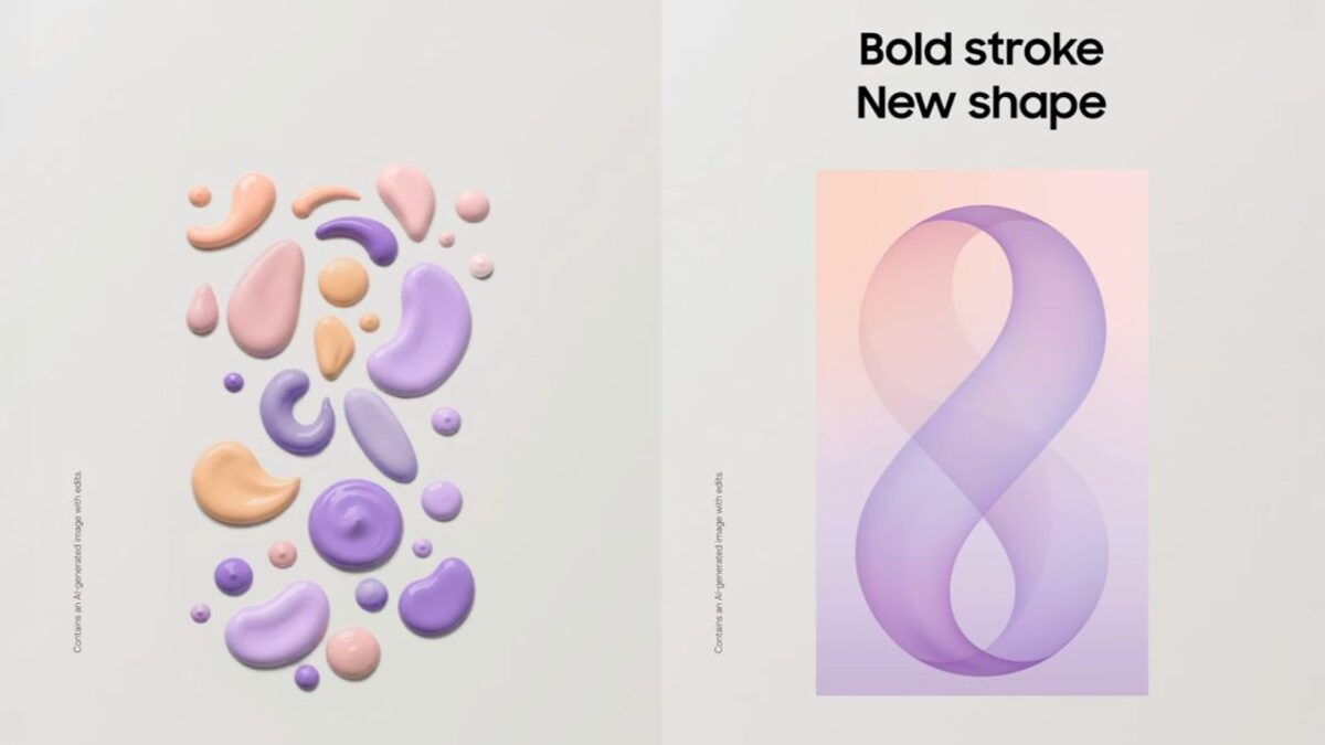 Samsung Galaxy Z Fold 8 teaser graphic showing the phone's new shorter, wider shape