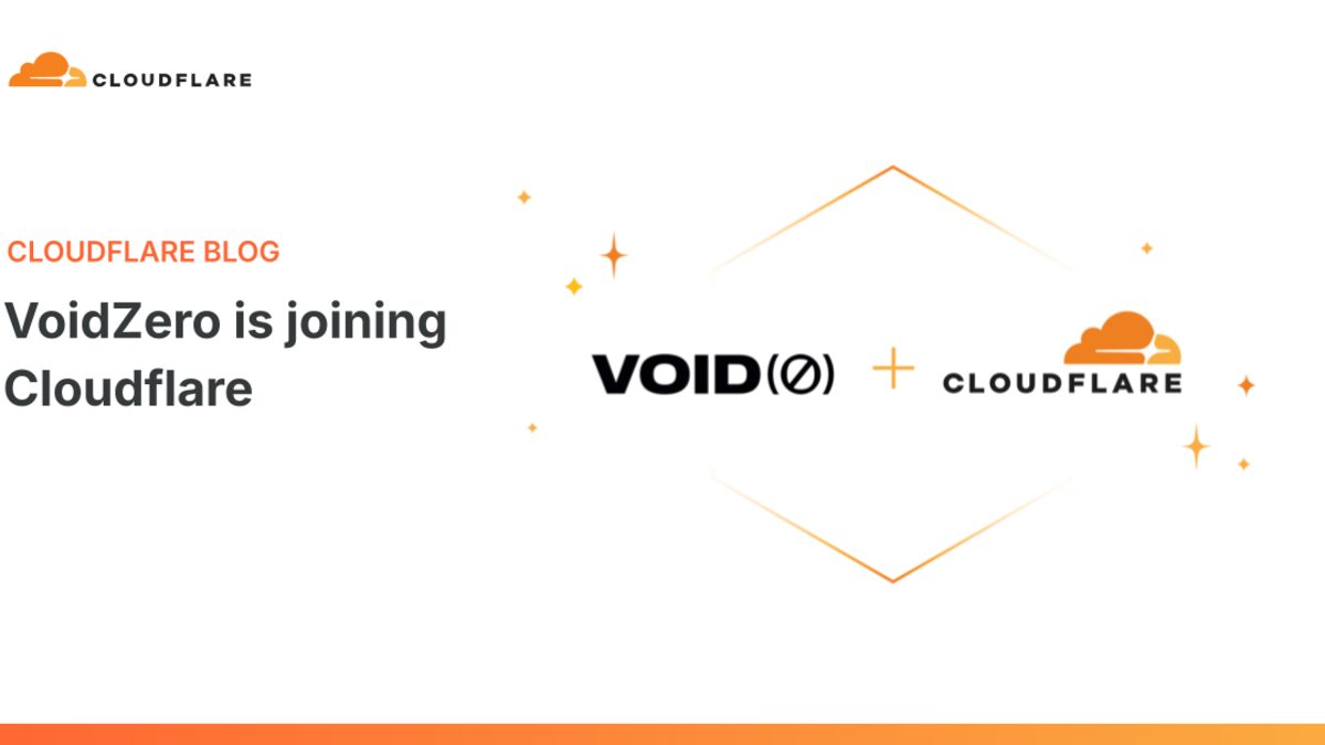 Cloudflare blog graphic announcing that VoidZero is joining Cloudflare