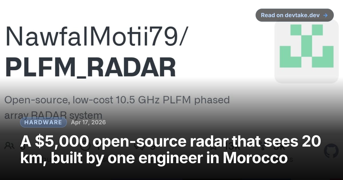 GitHub repository page for the PLFM_RADAR Aeris-10 project