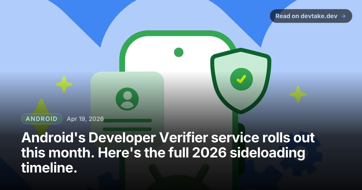 Google Android Developer Verification illustration showing the rollout timeline graphic from the Android Developers blog