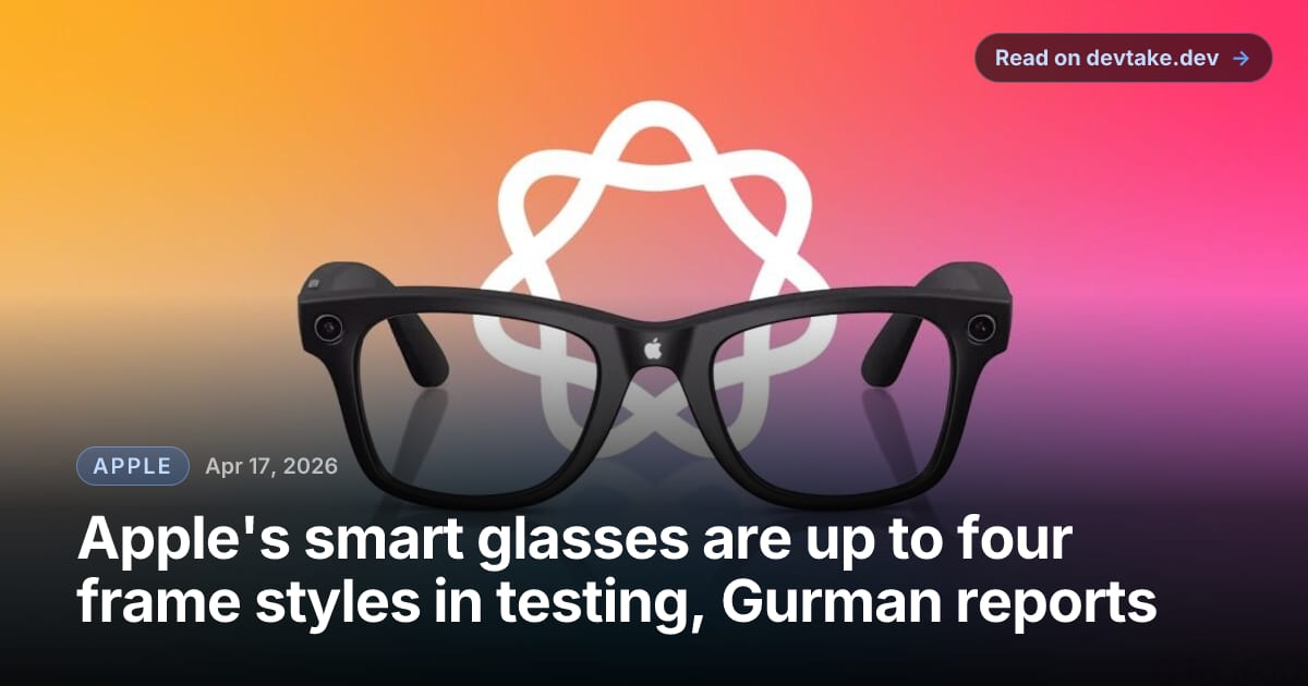 Concept rendering of Apple smart glasses