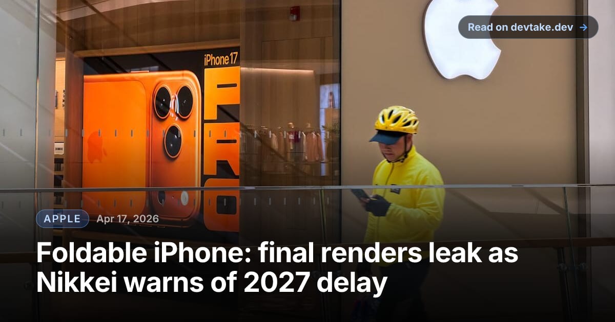 Reported foldable iPhone shown in a product mockup