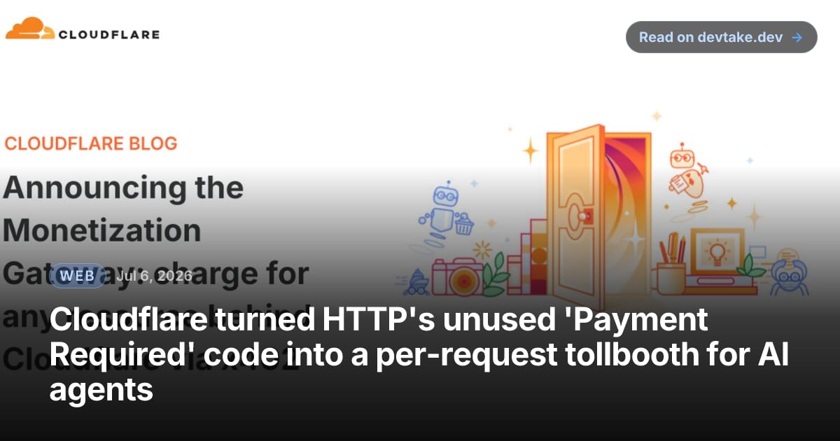 Cloudflare blog share card announcing the Monetization Gateway and x402 payments