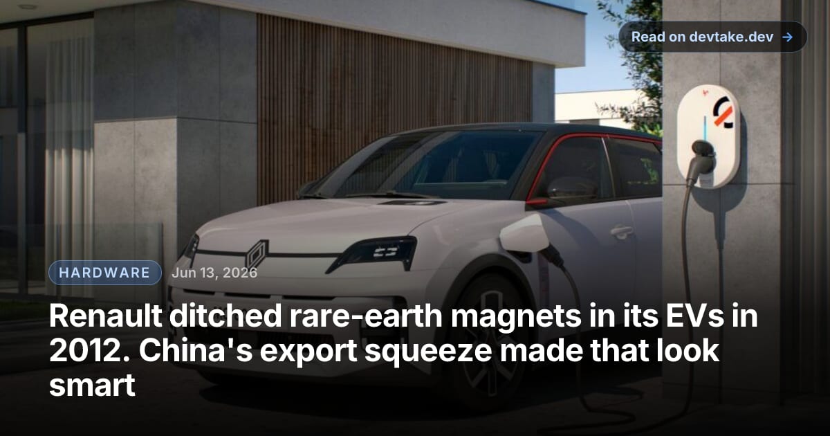 A Renault electric powertrain unit, the kind that uses a wound-rotor motor with no rare-earth magnets
