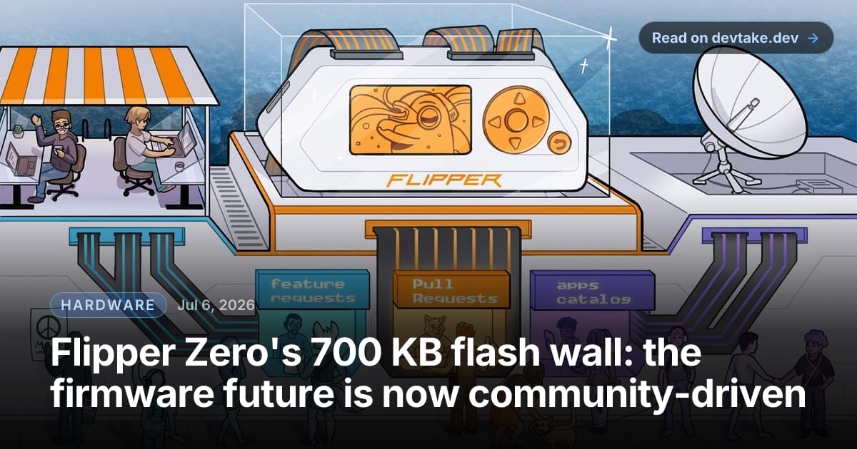 The Flipper Zero pocket multi-tool, the device whose firmware development is shifting toward community contributions.