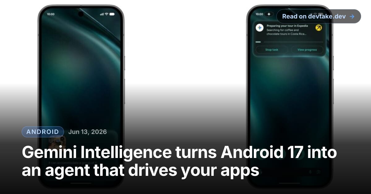 Gemini Intelligence interface on an Android phone