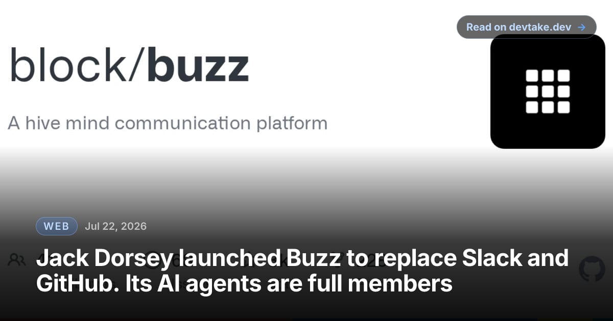 GitHub repository card for block/buzz with the tagline 'A hive mind communication platform', showing 3k stars and 228 forks.