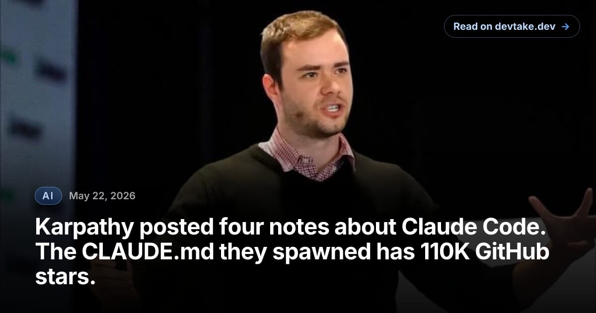 Portrait of Andrej Karpathy, whose January 26 X thread on agentic coding was distilled into the viral CLAUDE.md file.