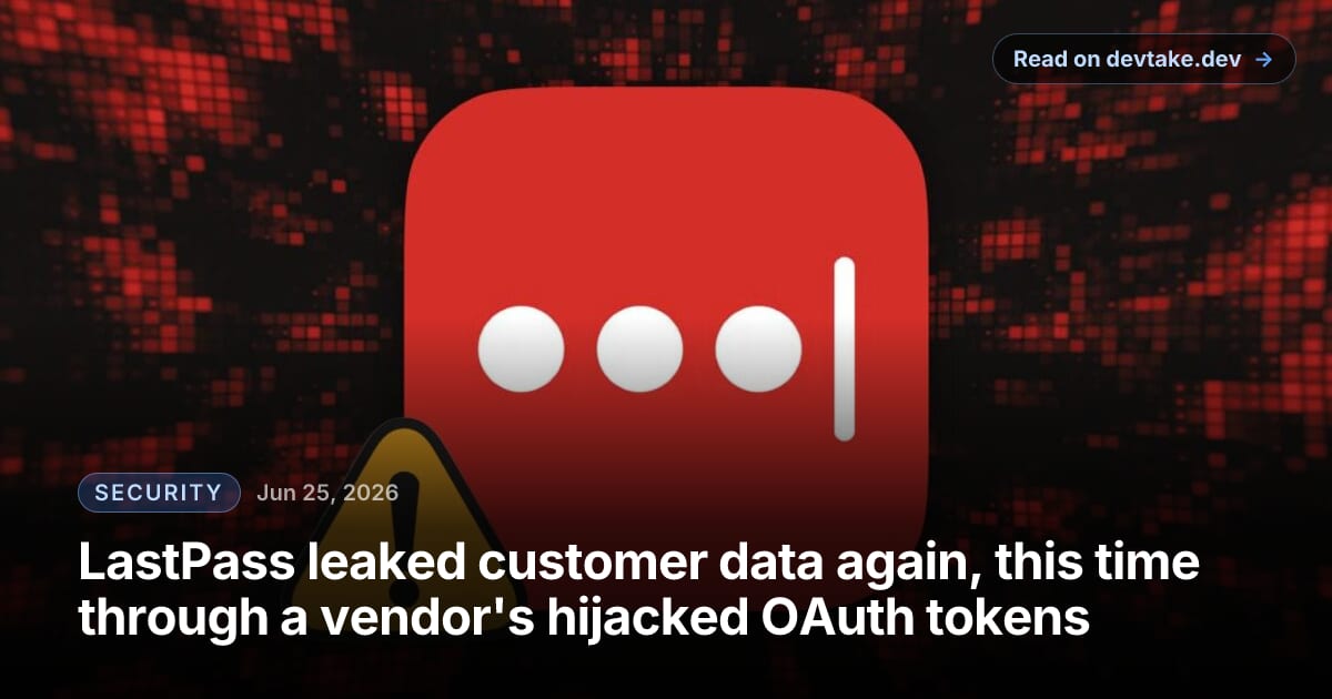 The LastPass logo, the password manager that notified customers of a data breach traced to its vendor Klue.