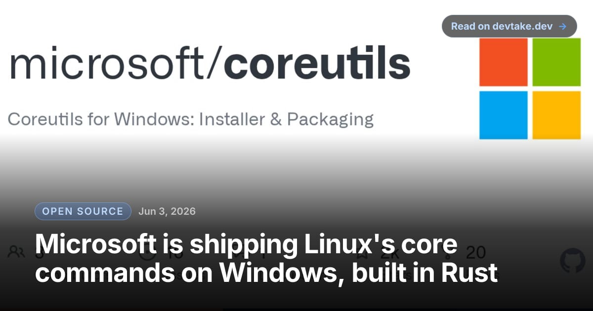 The microsoft/coreutils GitHub repository page