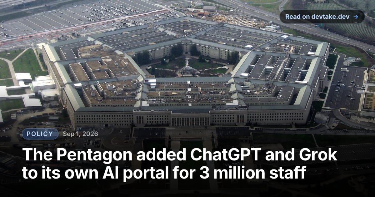Aerial photograph of the Pentagon's five concentric rings and central courtyard, ringed by parking lots and highway interchanges on a bare winter day.