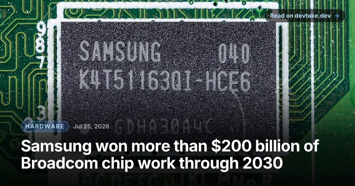 Macro photograph of a Samsung-branded DRAM chip soldered to a green circuit board, its part number K4T51163QI-HCE6 clearly legible