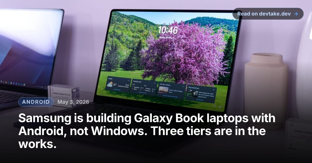 Samsung Galaxy Book ultrabook open on a desk