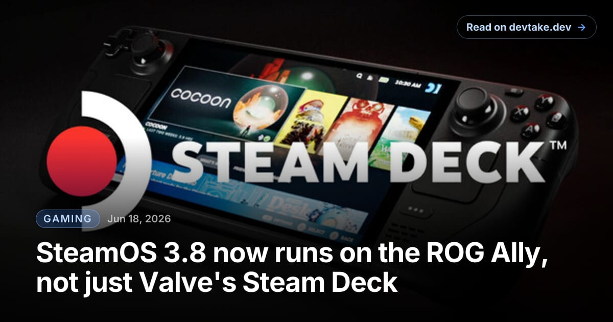 SteamOS 3.8 promotional capsule art from Valve's release notes